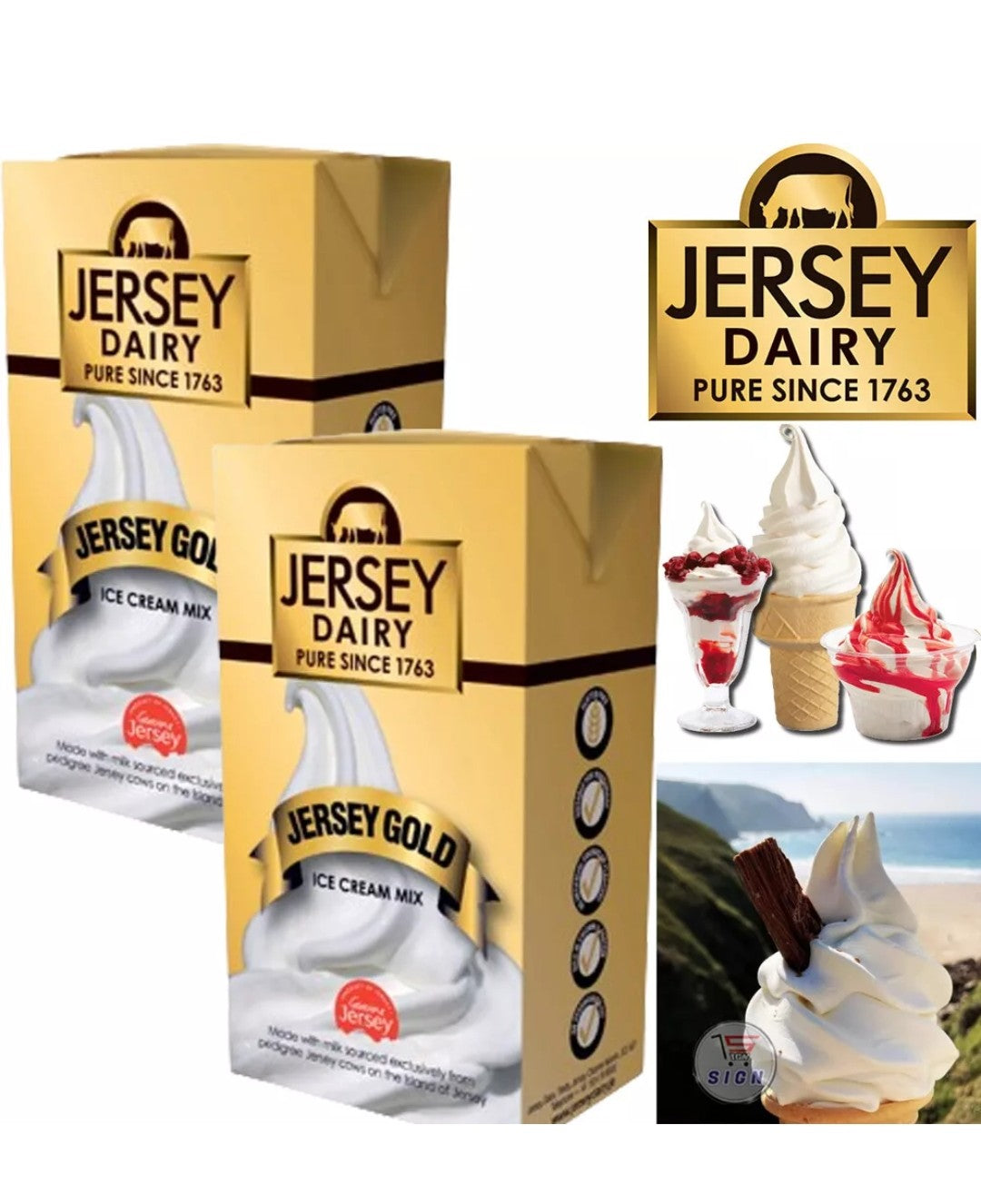 Jersey Dairy Ice Cream Mix Liquid Gold Premium Brand